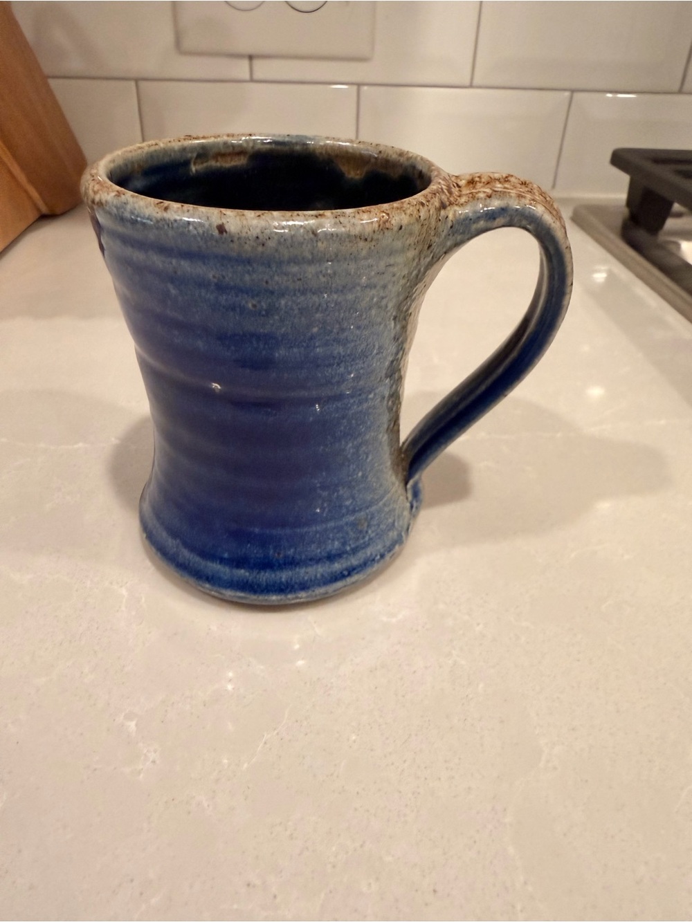 Signed Lovejoy Pottery NC Studio Blue Stoneware Coffee Mug